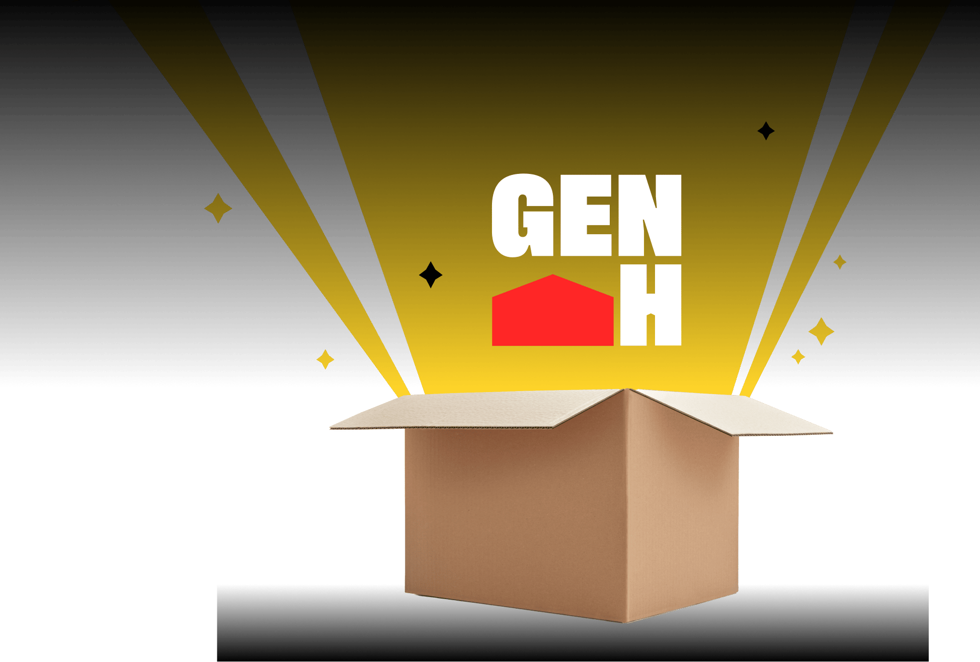 Gen H bursting out of a box